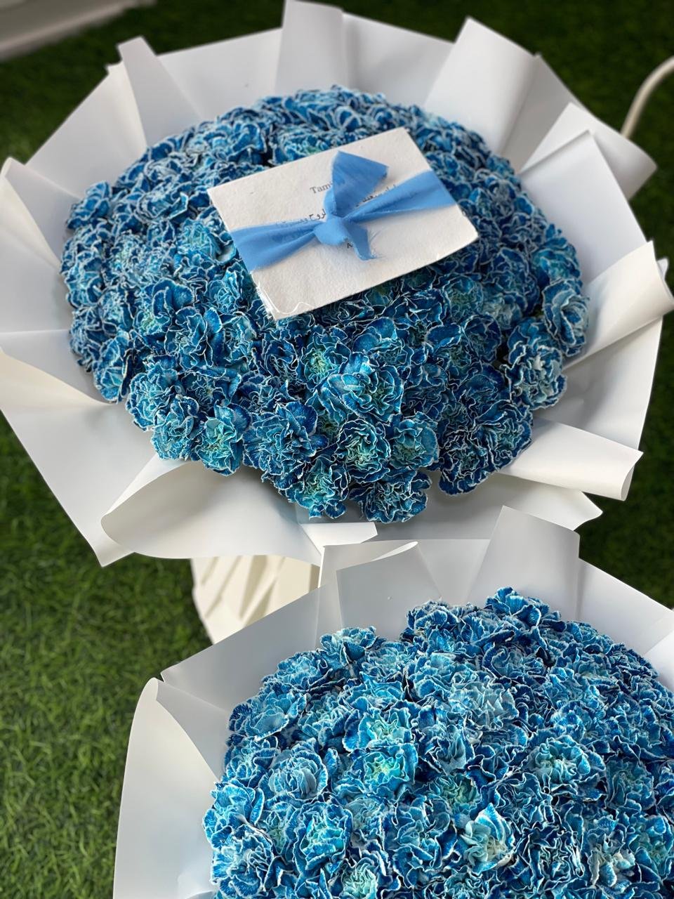 Blue carnation Bouquet